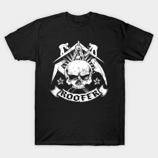 Roofer Vintage Logo Design T-Shirt